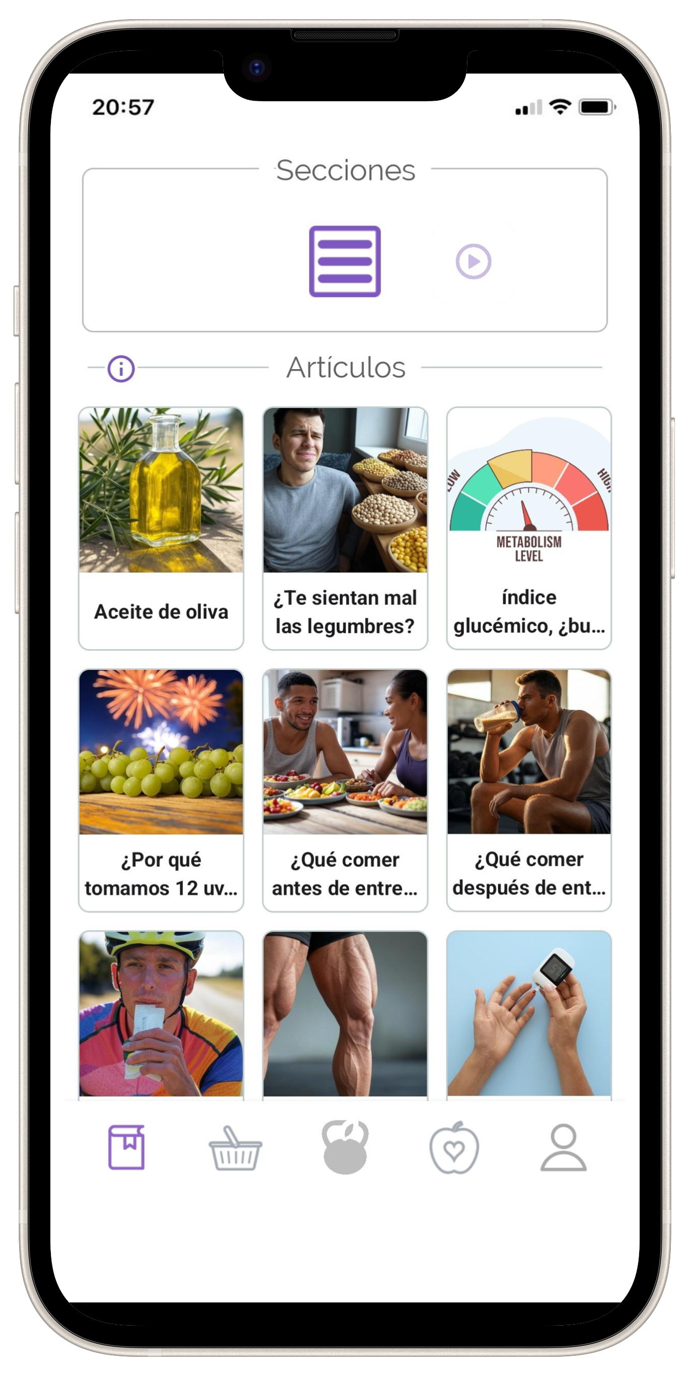 Articles in app es